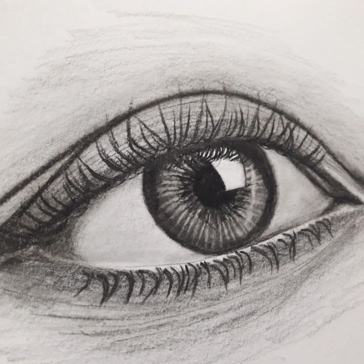 drawing of an eye